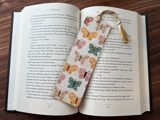 Pastel Butterflies Bookmark