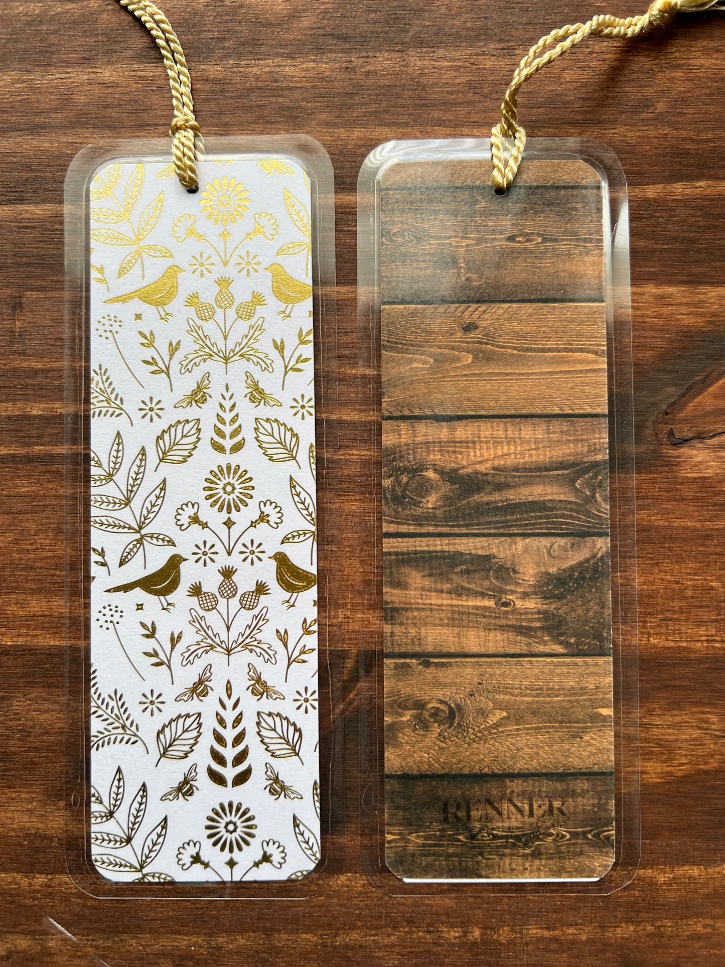 Gold Foil Bird Bookmark