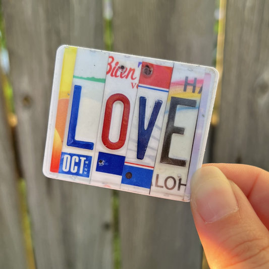 Love License Plate Sticker